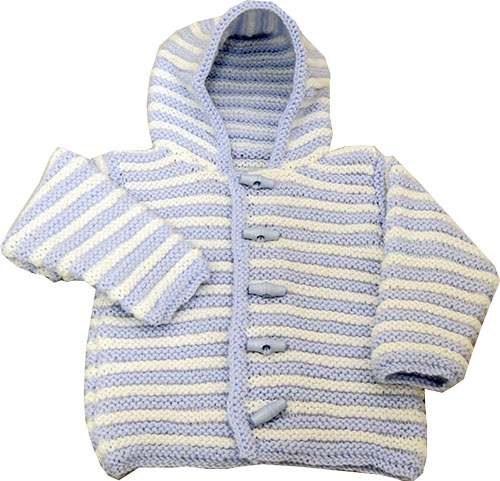 Blue Stripped Hooded Jacket